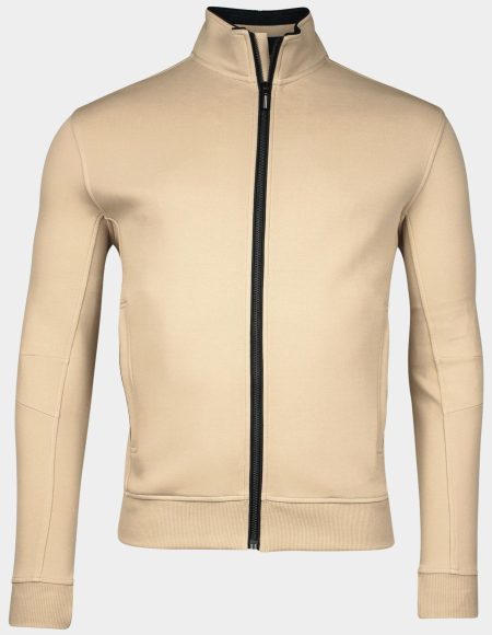 Baileys Vest Beige Sweat Cardigan Zip 512286/82