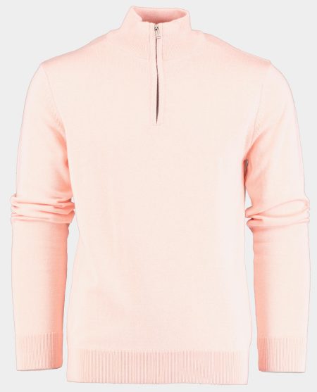 Bos Pullover Roze met halve rits 302/8074