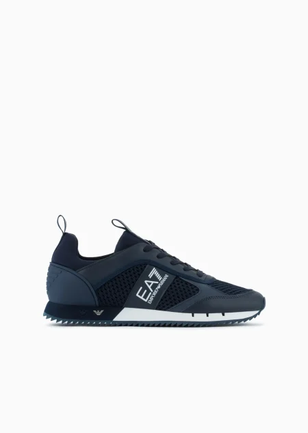 Emporio Armani EA7 Black & White Sneakers Heren Donkerblauw - Maat 45 1/3 - Kleur: Donkerblauw | Soccerfanshop