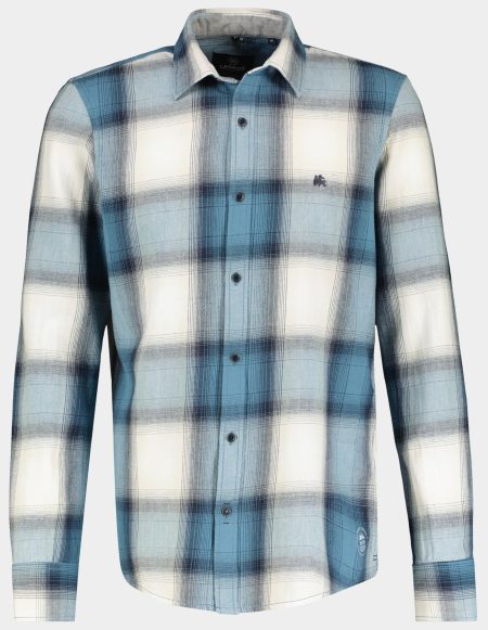 Lerros Casual hemd lange mouw Blauw 2481048/466