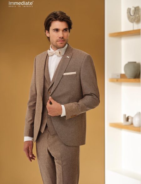 Immediate Kostuum Bruin Fidenza 3-delig 369-25122/23