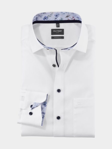 Olymp Business hemd lange mouw Wit 120674-Hemden 120674/00