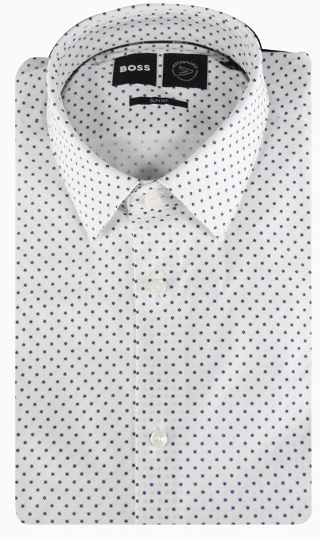 BOSS Black Business hemd lange mouw Blauw P-HANK-s-kent-C1-222 10270753 50539392/450