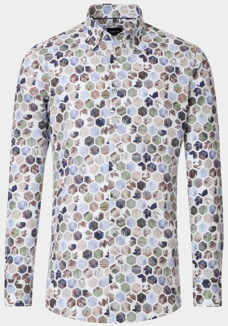 Venti Business hemd lange mouw Blauw B.D. Modern Fit 154411700/100