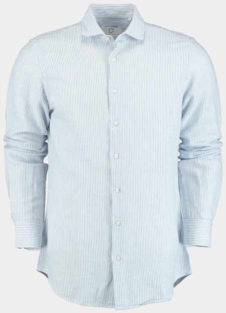 Born With Appetite Casual hemd lange mouw Blauw Curtis Li-co Shirt Fine Strip 25107CU03/220 french blue