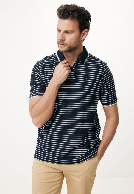 Polo Gestreept Navy